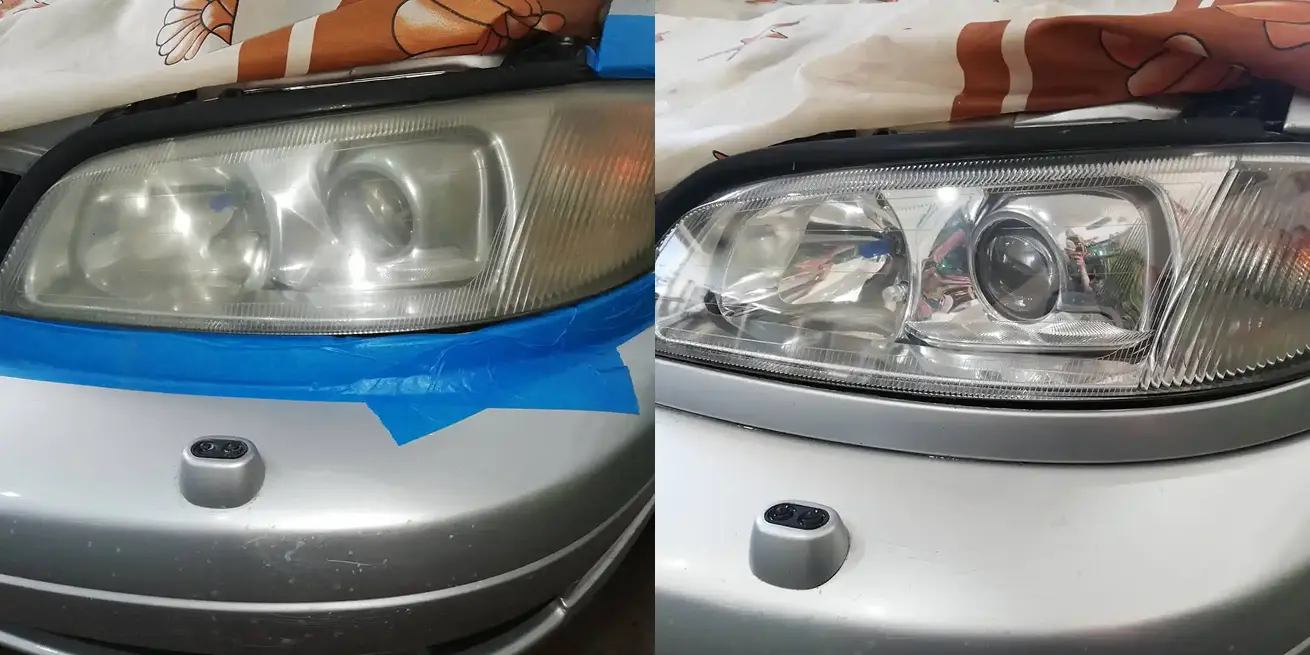 Пример полировки фар